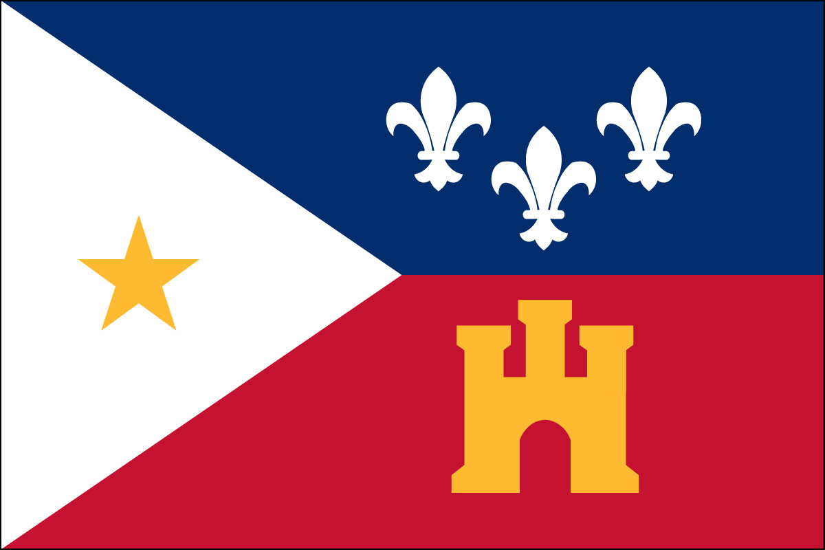 2x3' Poly flag of Acadiana (Cajun)