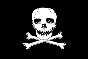 12x18" Nylon flag of Jolly Roger