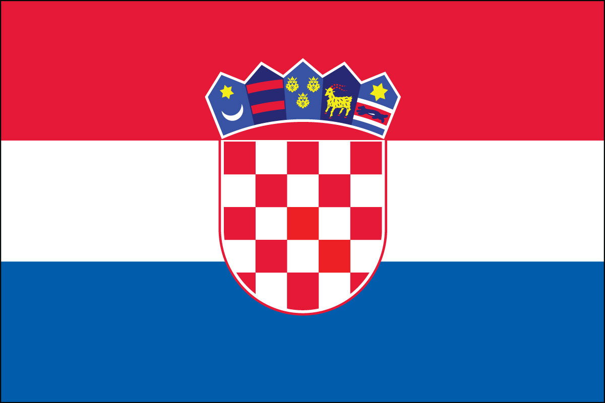 2x3' Nylon flag of Croatia