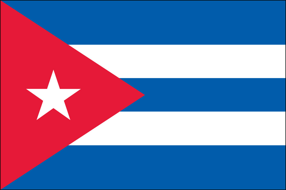 12x18" Nylon flag of Cuba