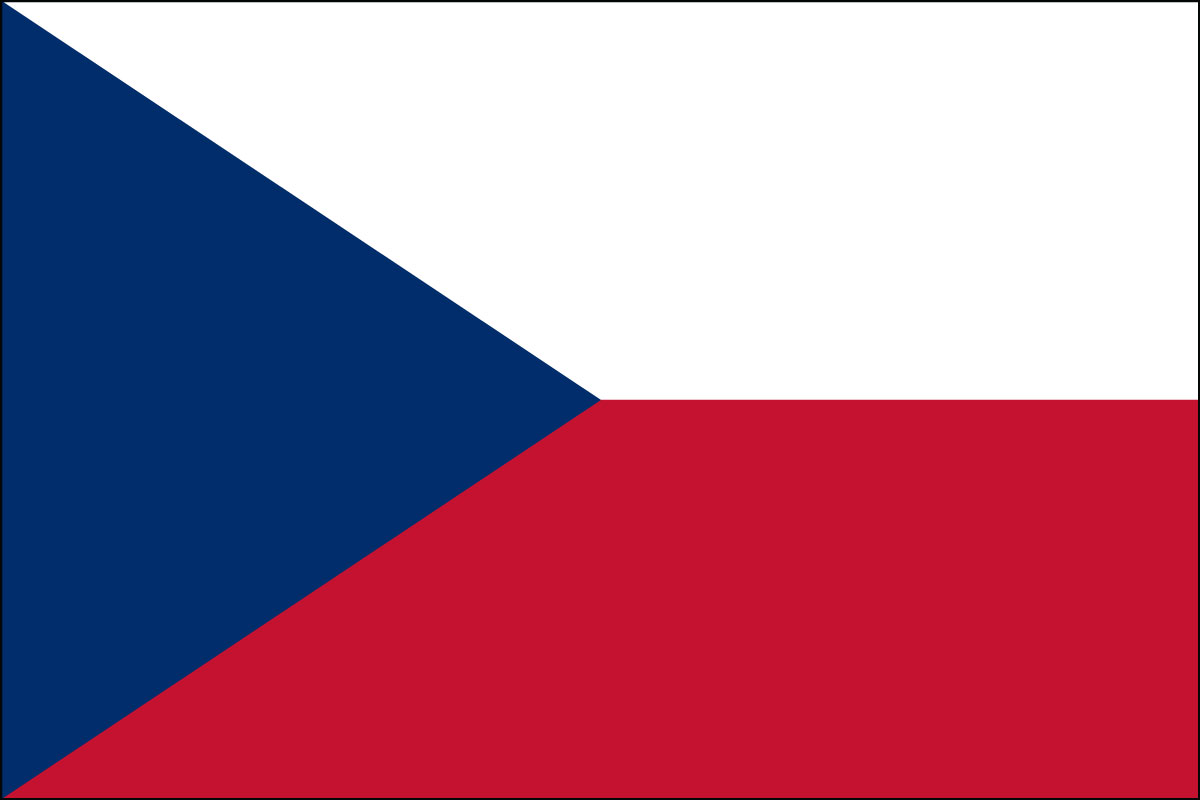 12x18" Nylon flag of Czech Republic