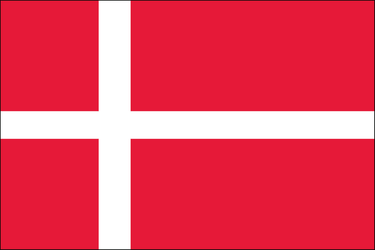 12x18" Nylon flag of Denmark