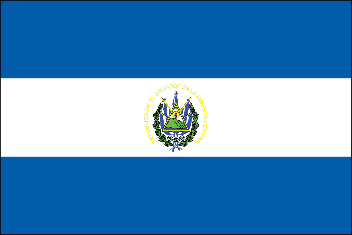 2x3' Nylon flag of El Salvador