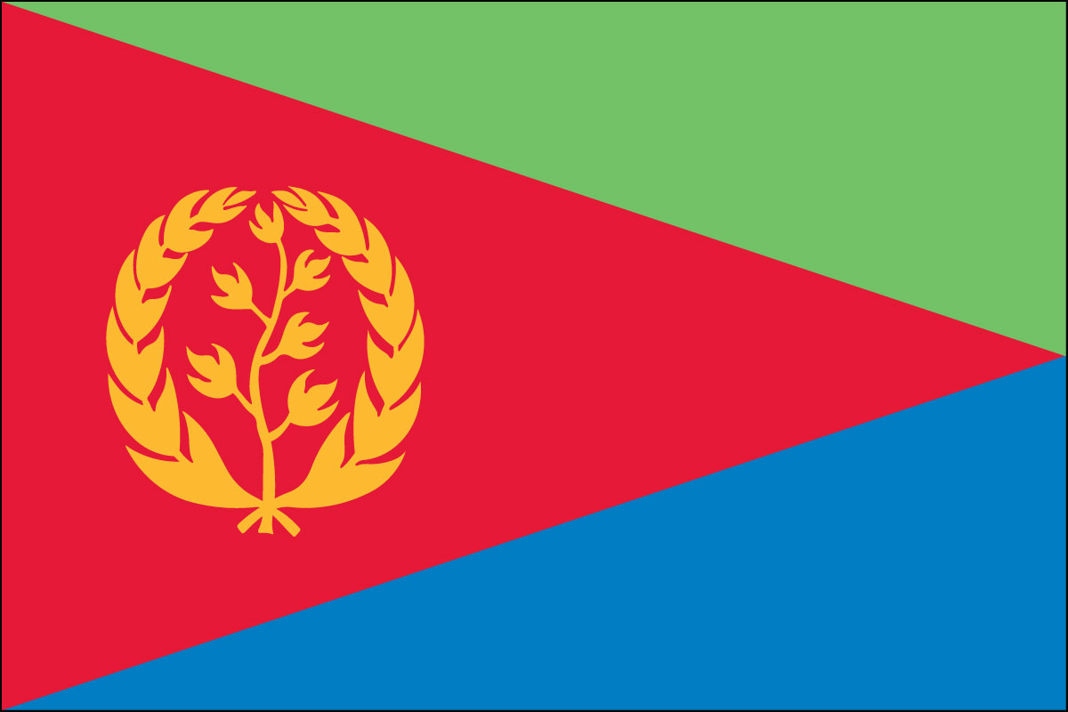 2x3' Nylon flag of Eritrea