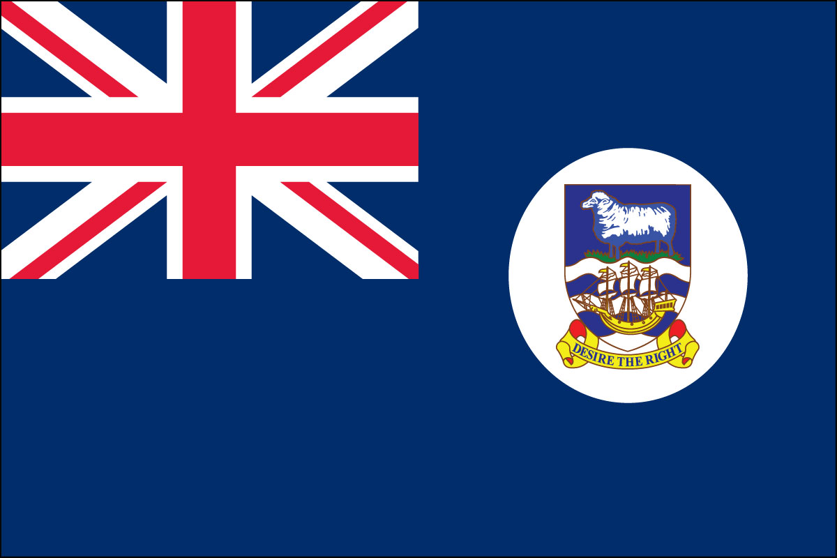 2x3' Nylon flag of Falkland Islands