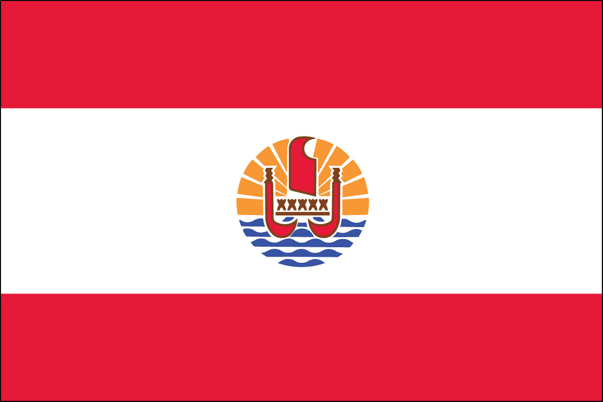 2x3' Nylon flag of French Polynesia