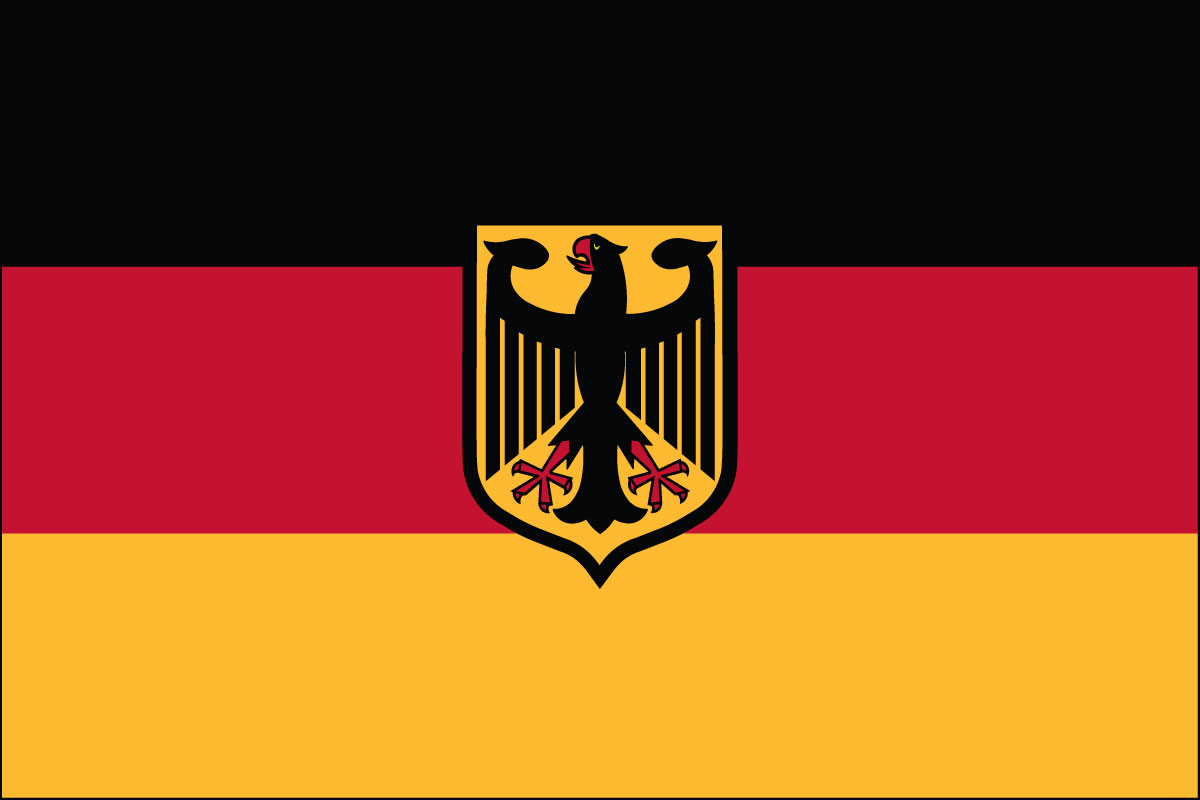 2x3' Nylon flag of Germany with Eagle