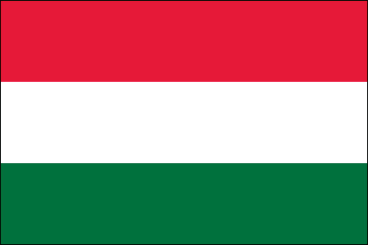 12x18" Nylon flag of Hungary