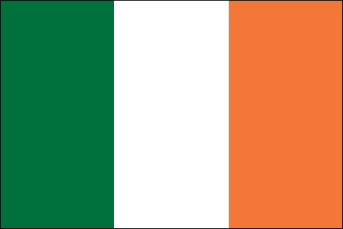 12x18" Nylon flag of Ireland