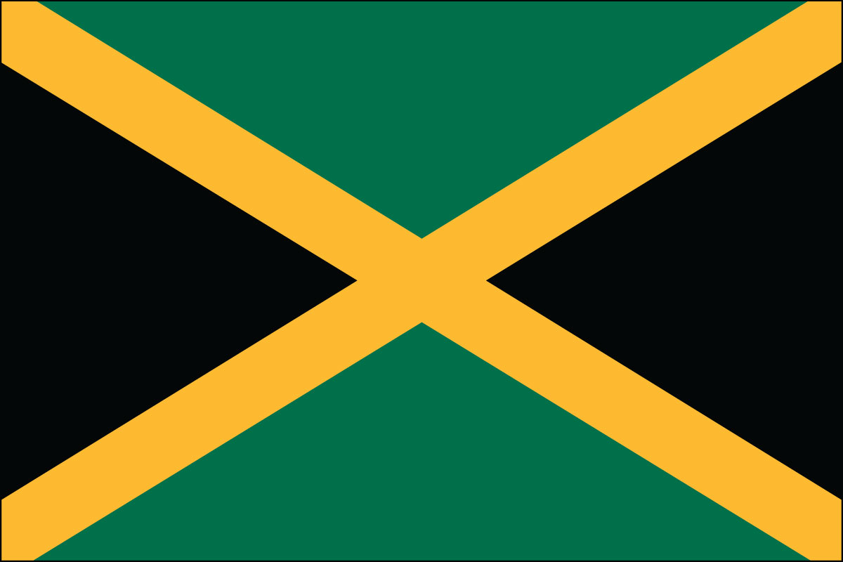 12x18" Nylon flag of Jamaica