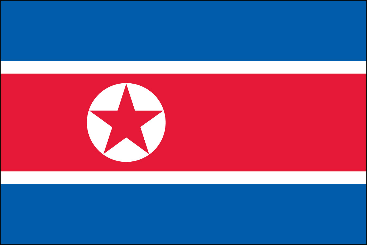 3x5' poly flag of Korea - North