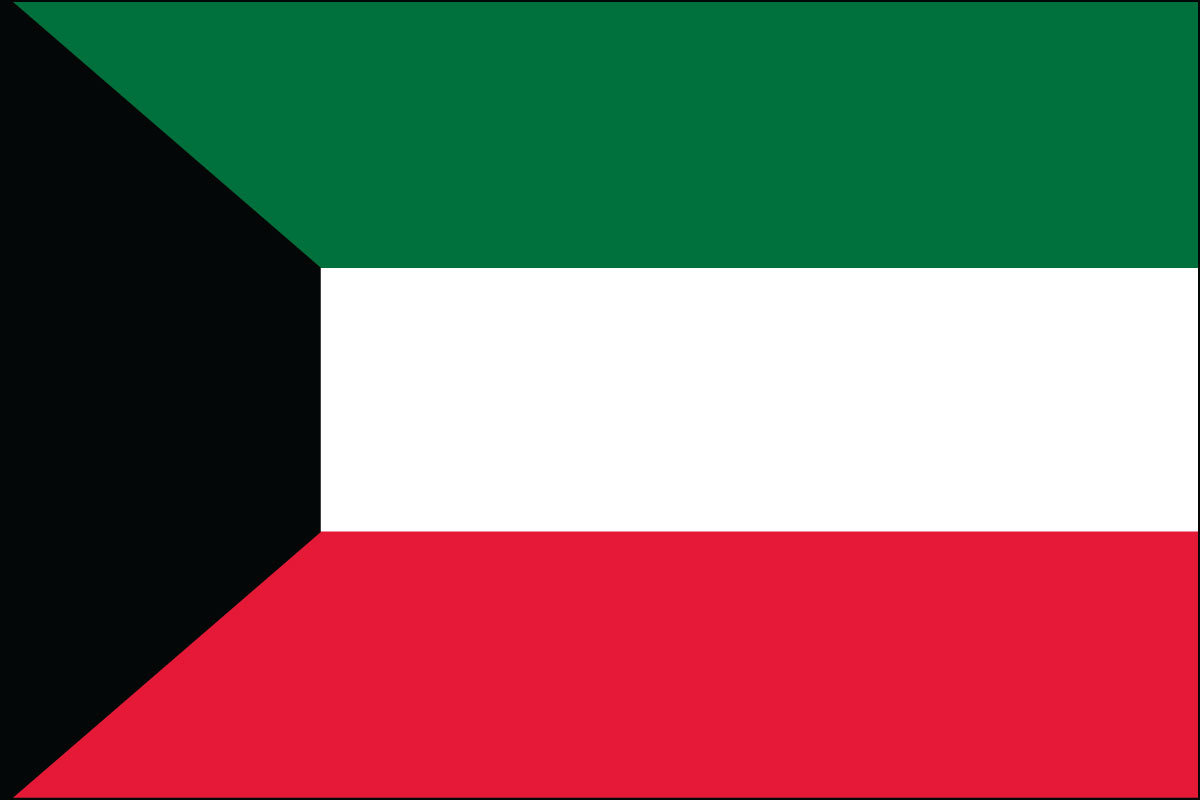 3x5' poly flag of Kuwait