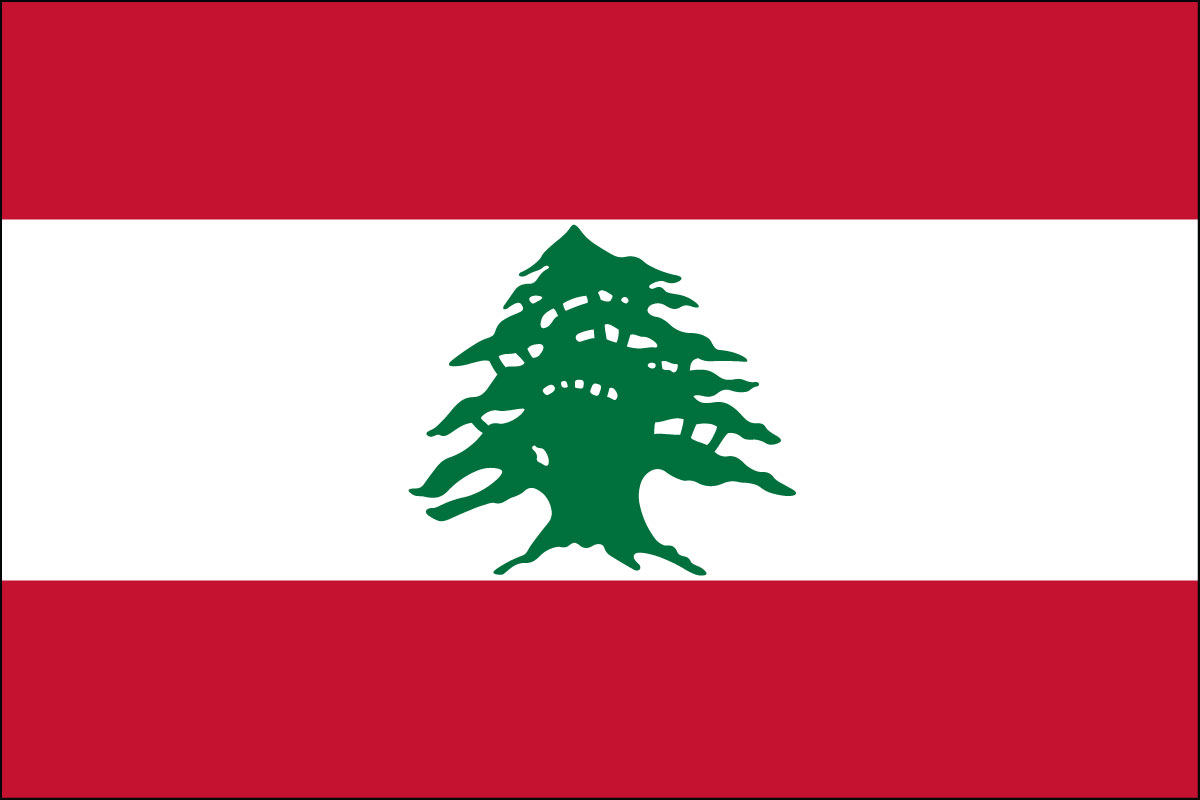 3x5' poly flag of Lebanon