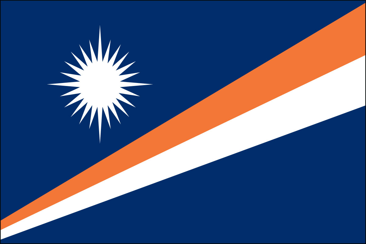 3x5' poly flag of Marshall Islands