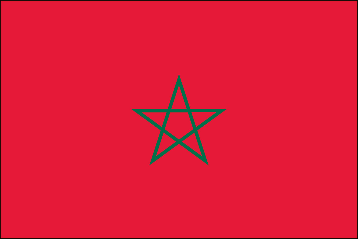 3x5' poly flag of Morocco