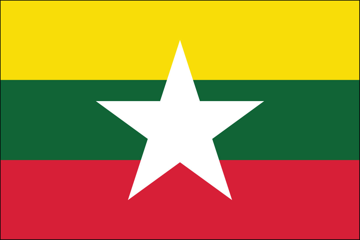 3x5' poly flag of Myanmar