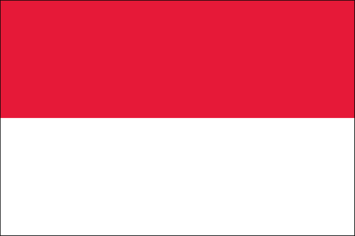 12x18" Nylon flag of Indonesia