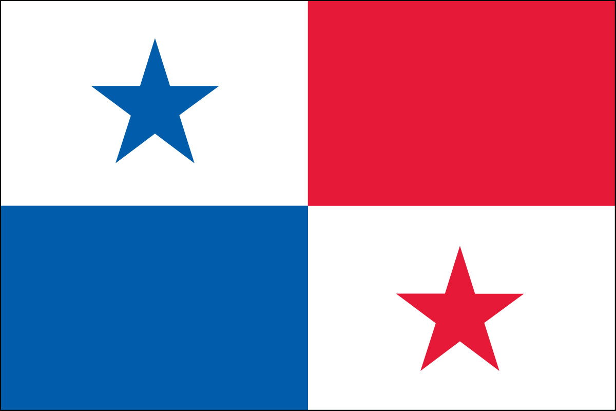 12x18" Nylon flag of Panama