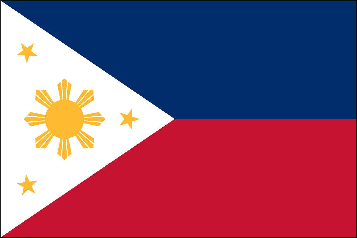 2x3' Nylon flag of Philippines