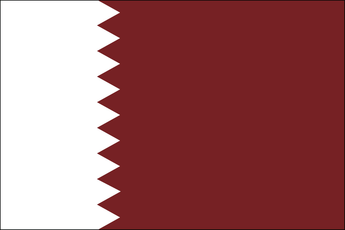 2x3' Nylon flag of Qatar