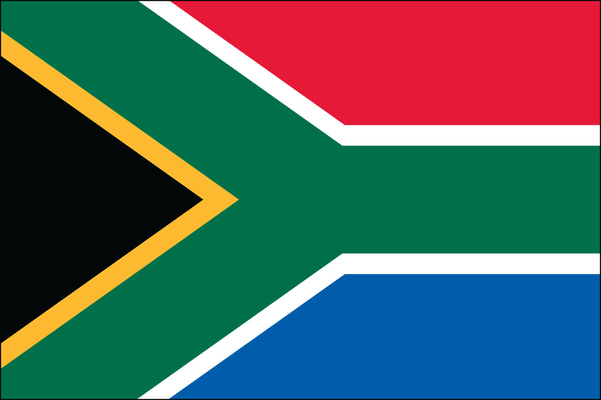 12x18" Nylon flag of South Africa