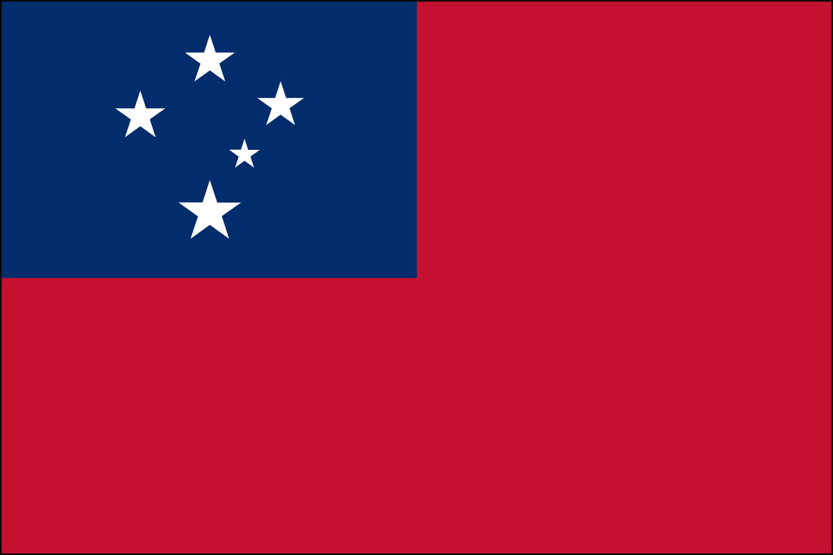 2x3' Nylon flag of Samoa