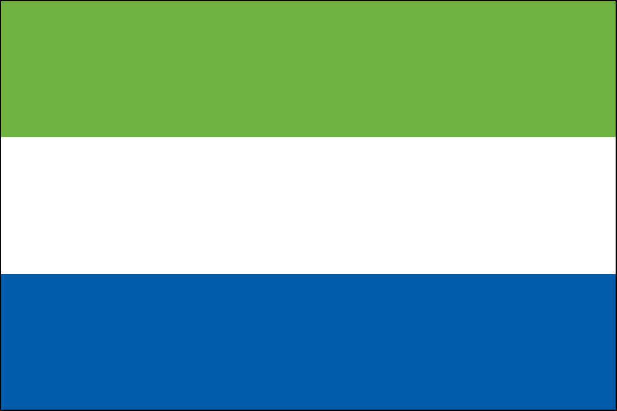 12x18" Nylon flag of Sierra Leone