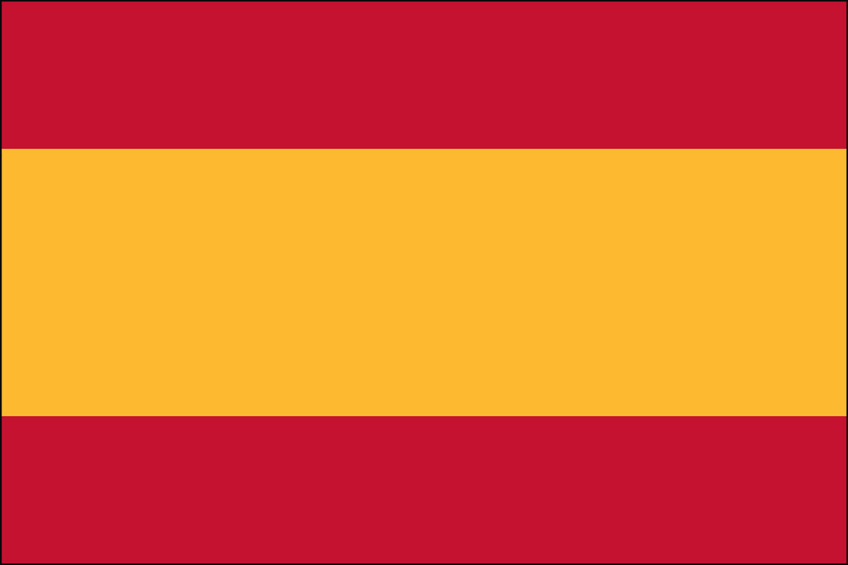 12x18" Nylon flag of Spain - Civil (no seal)