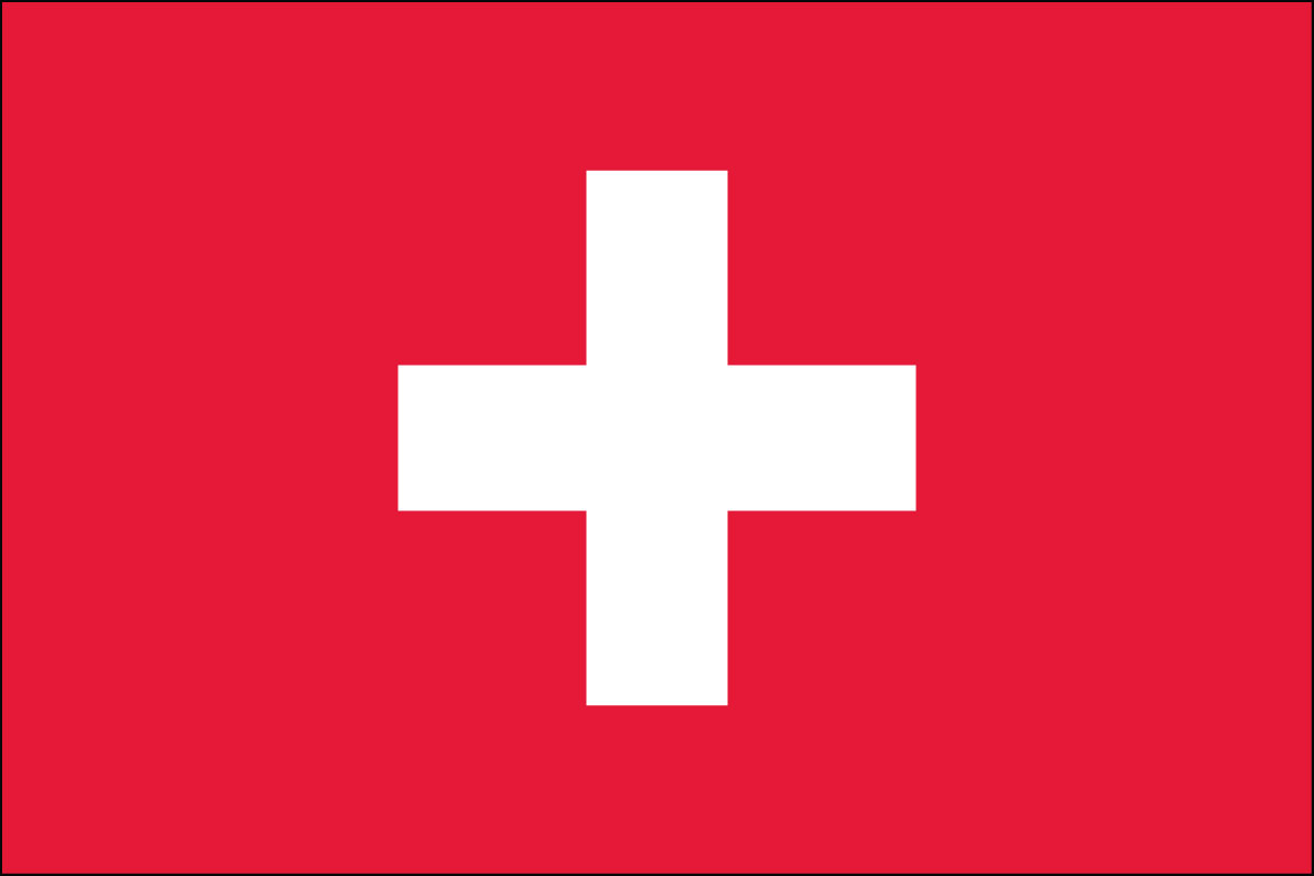 12x18" Nylon flag of Switzerland