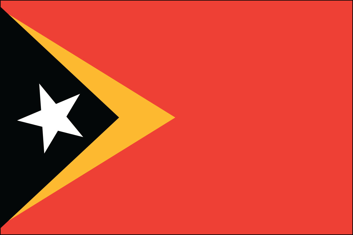 2x3' Nylon flag of Timor, East