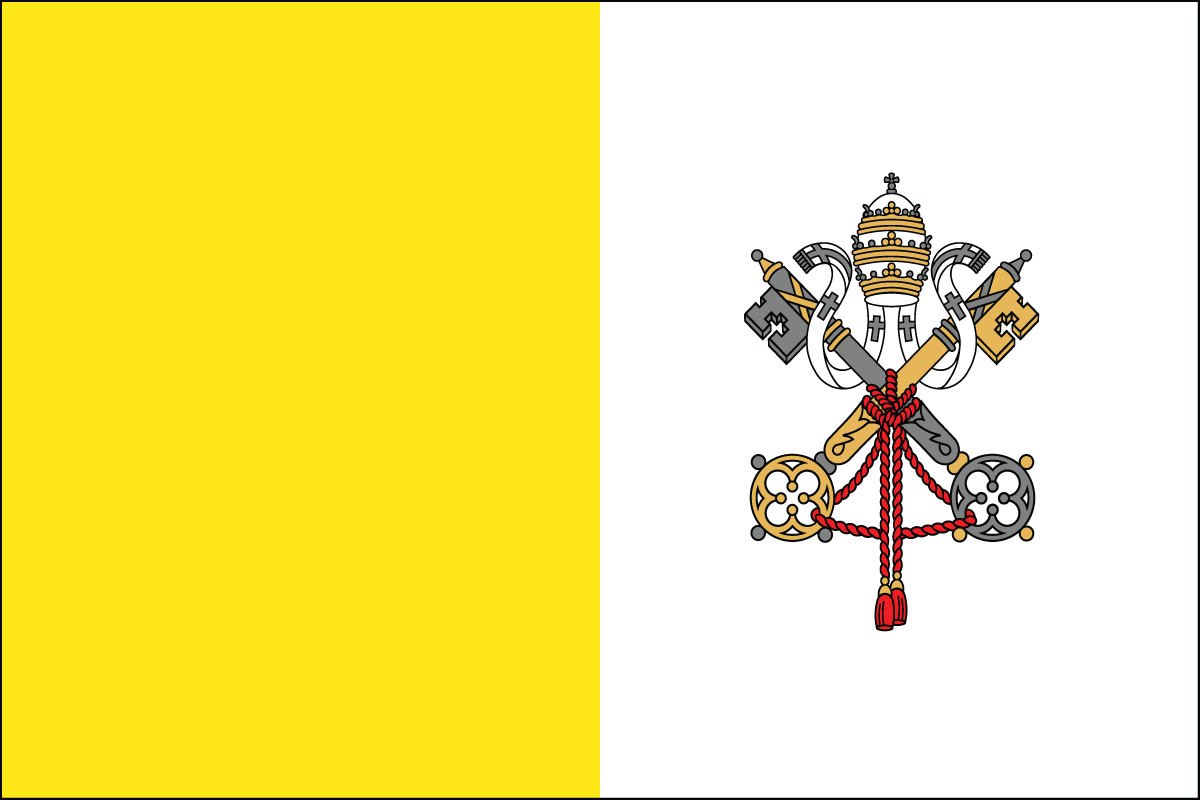 2x3' Nylon flag of Vatican City