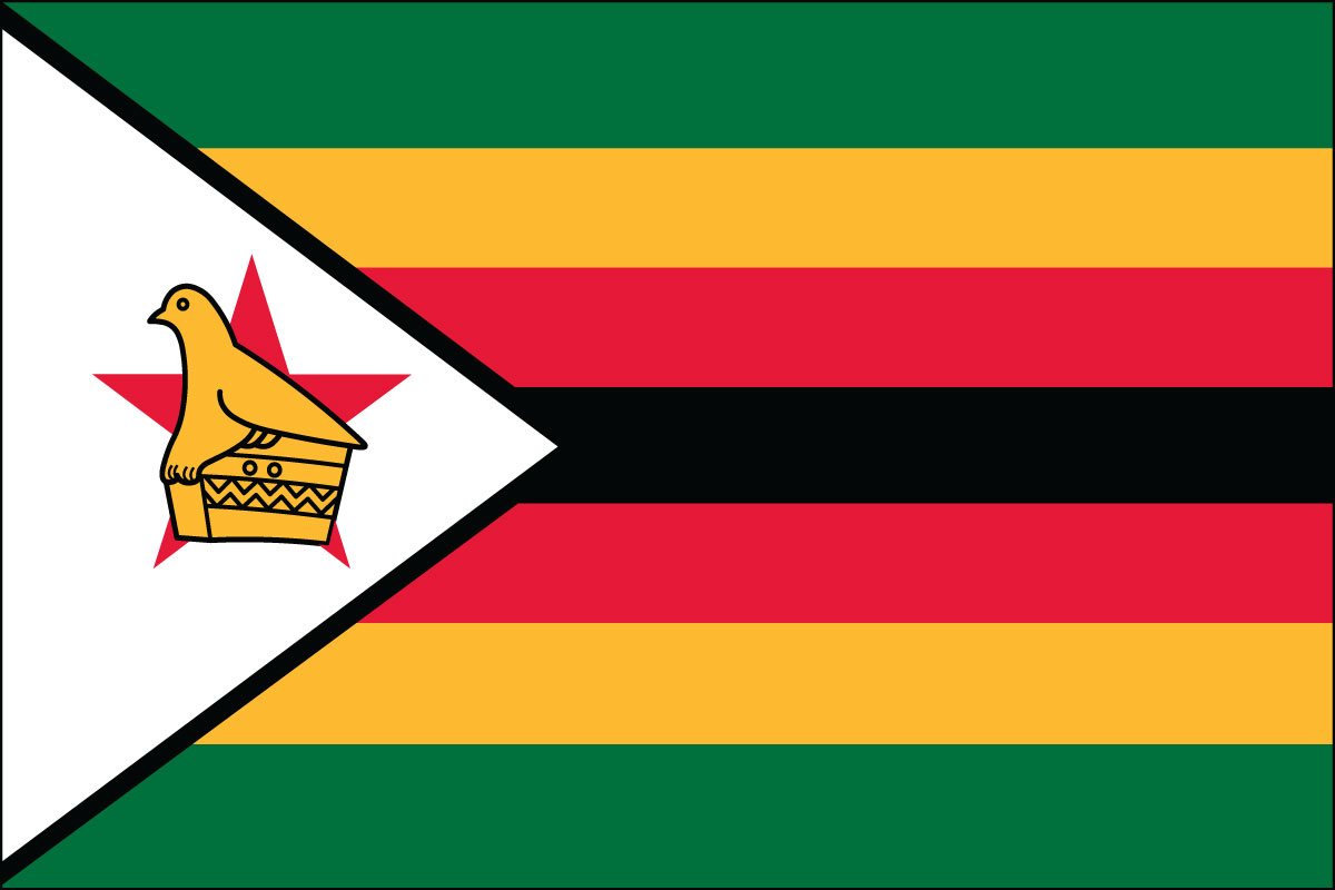 2x3' Nylon flag of Zimbabwe