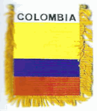 Mini-Banner with flag of Colombia