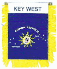 Mini-Banner with flag of Conch Republic