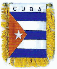 Mini-Banner with flag of Cuba