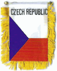 Mini-Banner with flag of Czech Republic