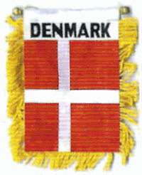 Mini-Banner with flag of Denmark