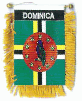 Mini-Banner with flag of Dominica