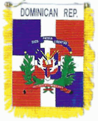 Mini-Banner with flag of Dominican Republic