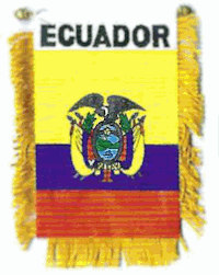 Mini-Banner with flag of Ecuador