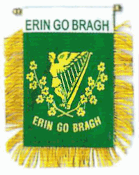 Mini-Banner with flag of Erin Go Bragh