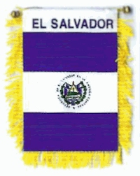 Mini-Banner with flag of El Salvador