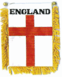 Mini-Banner with flag of England (St. George)