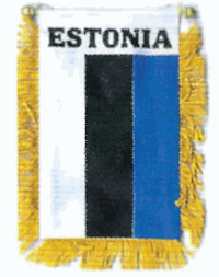 Mini-Banner with flag of Estonia