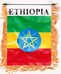 Mini-Banner with flag of Ethiopia