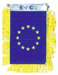 Mini-Banner with flag of European Union