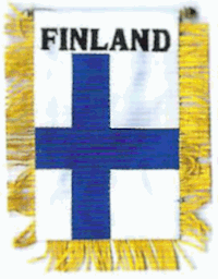 Mini-Banner with flag of Finland