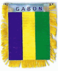 Mini-Banner with flag of Gabon