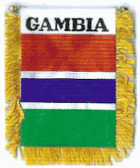 Mini-Banner with flag of The Gambia