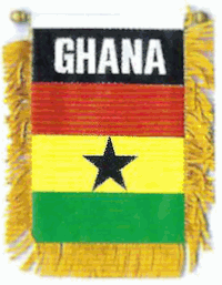 Mini-Banner with flag of Ghana